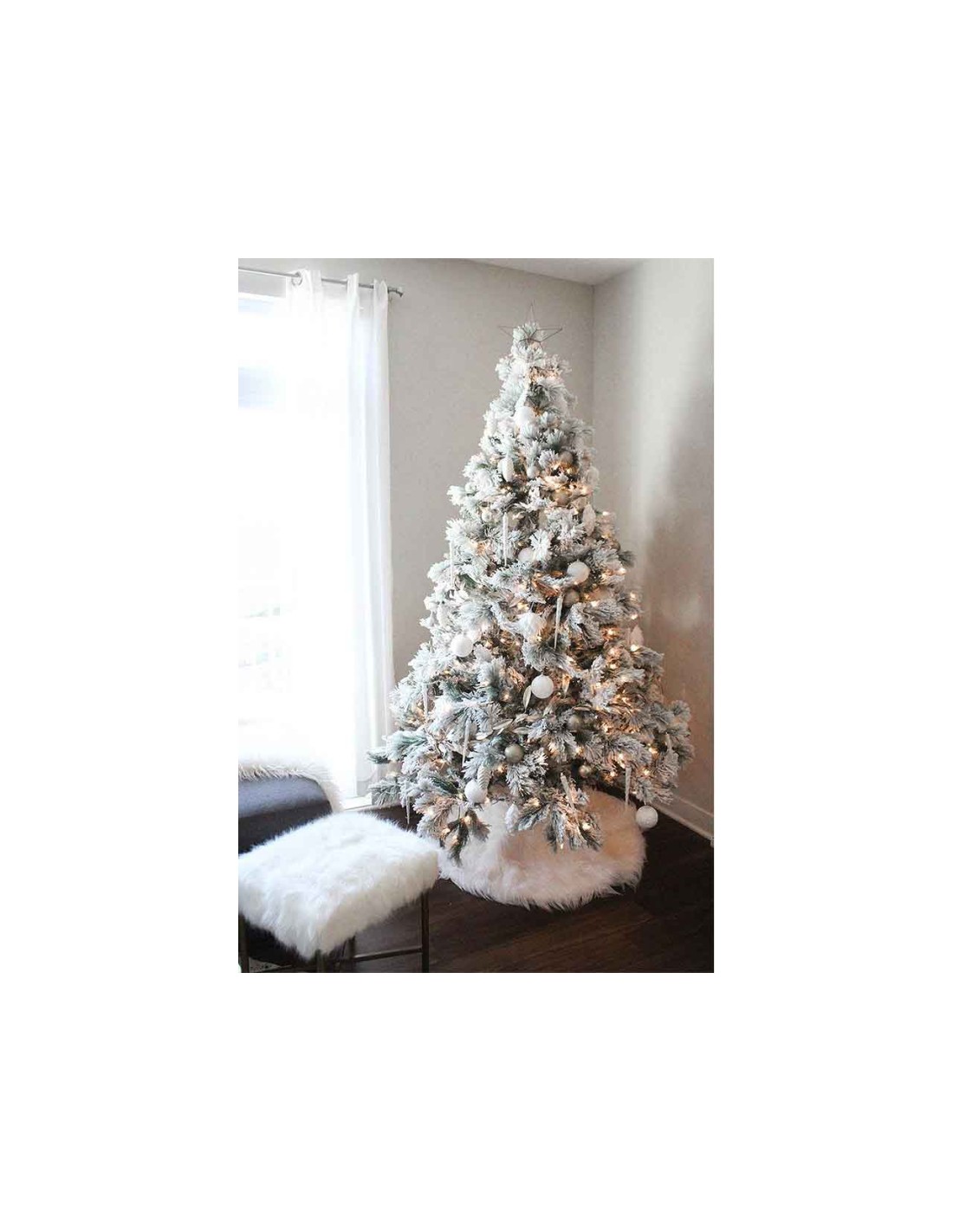 ALBERI DI NATALE: vendita online Albero di Natale "des alpes" altezza 210cm diametro 109cm con 468 rami floccato in offerta