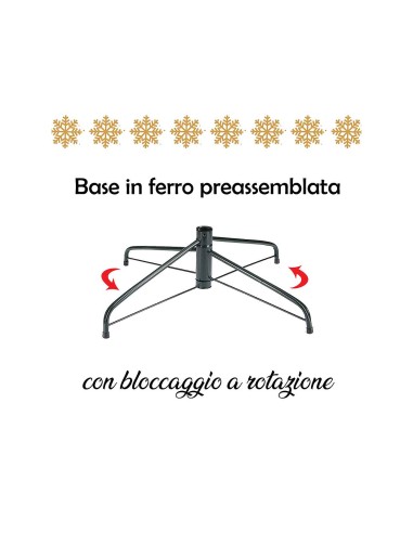 ALBERI DI NATALE: vendita online Albero di Natale "des alpes" altezza 210cm diametro 109cm con 468 rami floccato in offerta