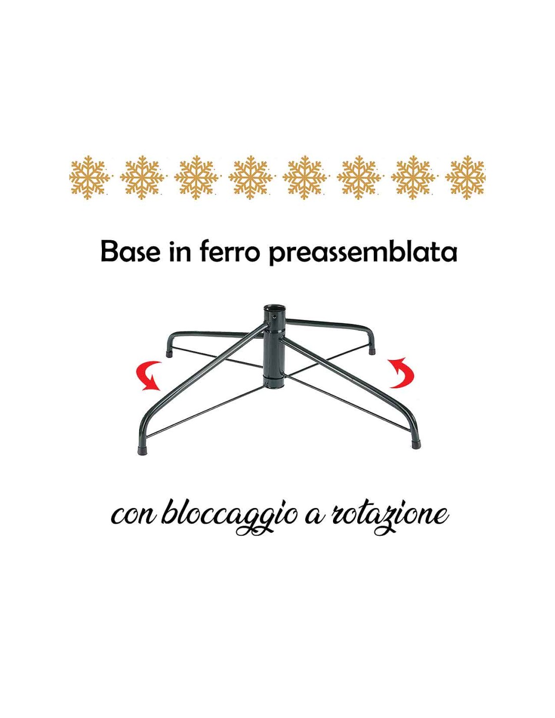 ALBERI DI NATALE: vendita online Albero di Natale "des alpes" altezza 210cm diametro 109cm con 468 rami floccato in offerta