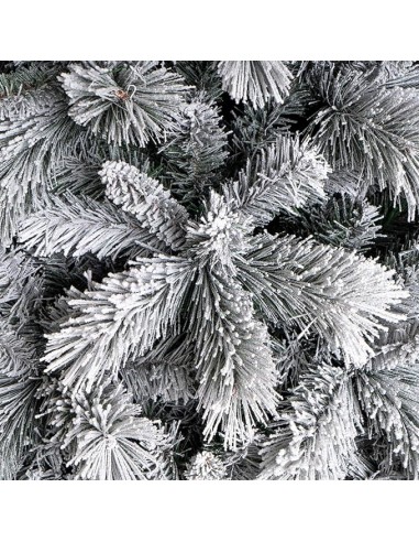 ALBERI DI NATALE: vendita online Albero di Natale "stella" altezza 180cm floccato con 745 rami PE+PVC+PP in offerta