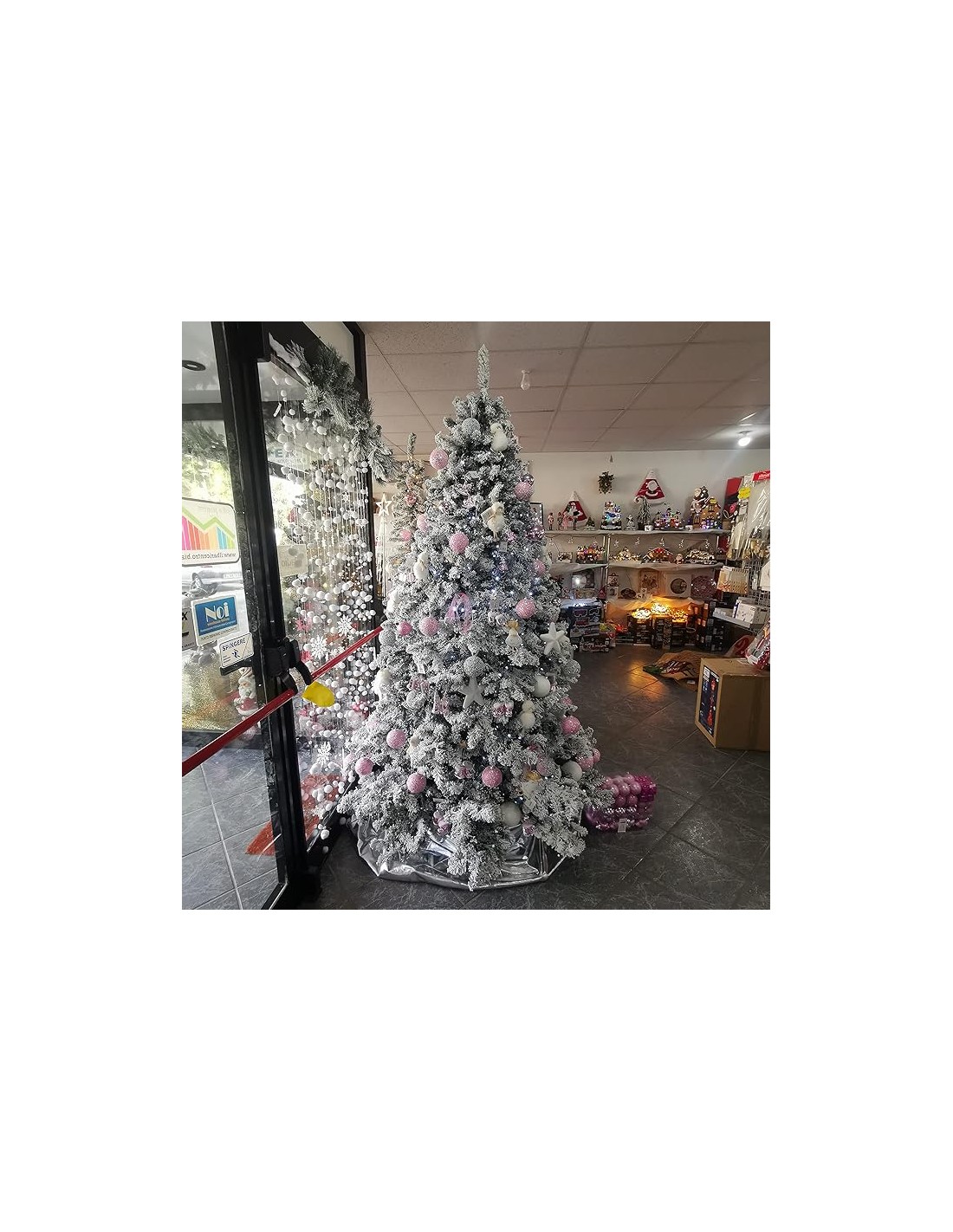 ALBERI DI NATALE: vendita online Albero di Natale "stella" altezza 270cm diametro 157cm con 2122 rami floccato PE+PVC+PP in o...