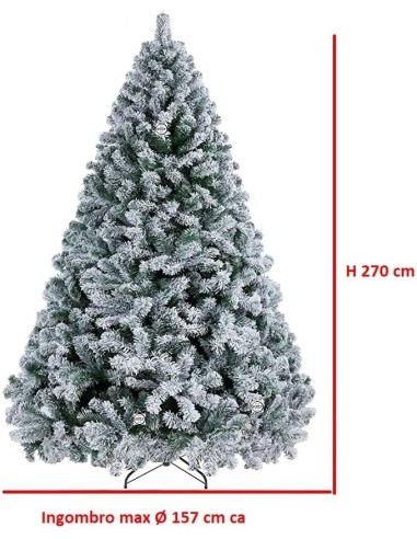 ALBERI DI NATALE: vendita online Albero di Natale "stella" altezza 270cm diametro 157cm con 2122 rami floccato PE+PVC+PP in o...