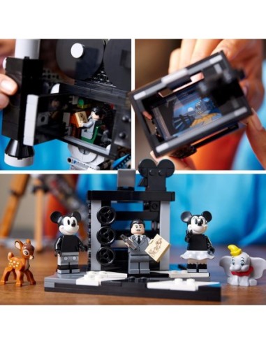 GIOCATTOLO PUBBLICIZZATO: vendita online LEGO Disney Cinepresa 100° Anniversario, Set con Minifigure Topolino e Minnie, Bambi...