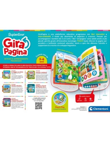 PRESCOLARI: vendita online GIRAPAGINA SAPIENTINO, UN nuovo sistema di apprendimento smart 16430 in offerta