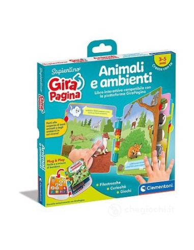 PRESCOLARI: vendita online SAPIENTINO 16643 LIBRO ANIMALI E AMBIENTI PER GIRA PAGINA in offerta