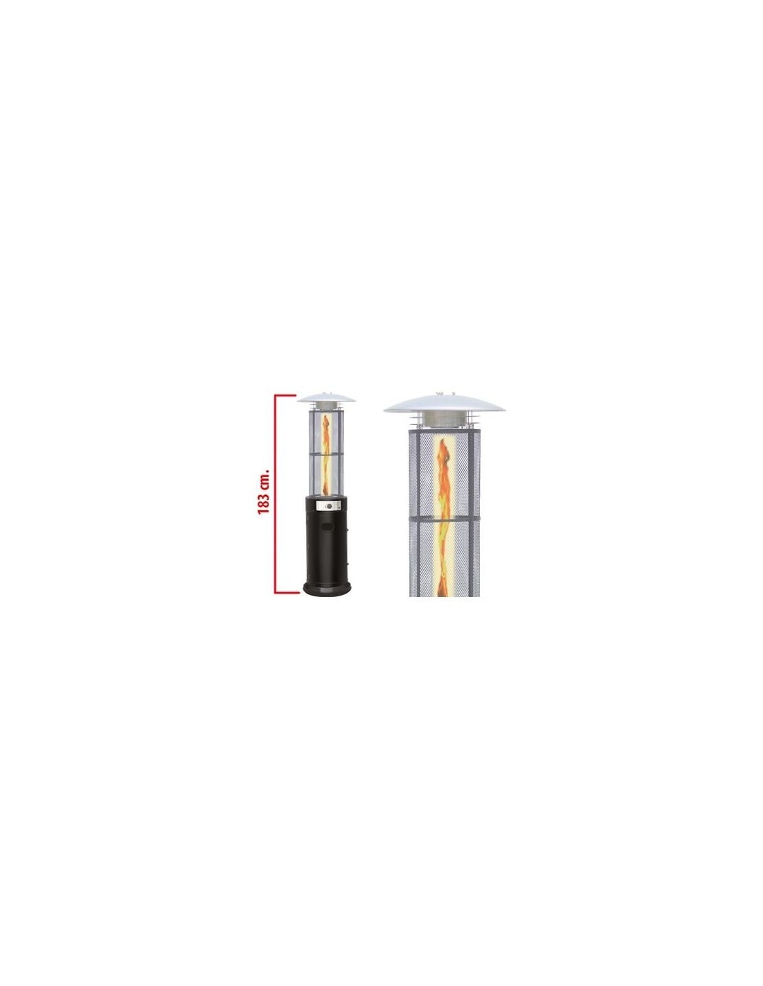 STUFA CILINDRO GRIGIO OPACO S66-11
