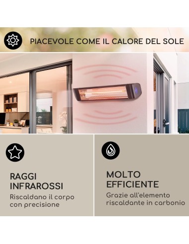 Lampada radiante HA125 a infrarossi con telecomando potenza 2400W s...