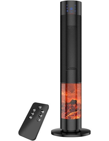 Stufa in ceramica con potenza 2000W altezza 78CM effetto fiamma PTC...