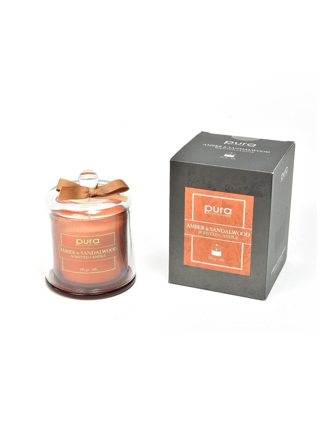 CANDELA 02580 AMBER SANDALWOOD 150GR CAMPANA VETRO su Shop in Casa