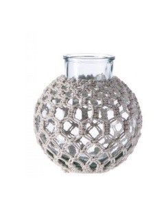 VASO 102070 PIRATE 25X26CM VETRO/CORDA su Shop in Casa