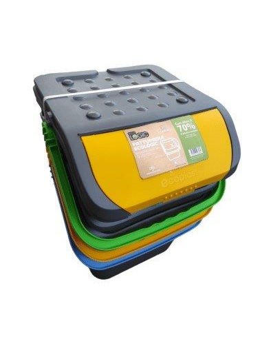 TRIS PATTUMIERA ECOLOGIC 35LT COLORI ASSORTITI su Shop in Casa