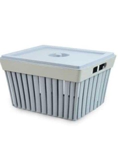 VASCHETTA DOGA GRIGIO CON COPERCHIO su Shop in Casa