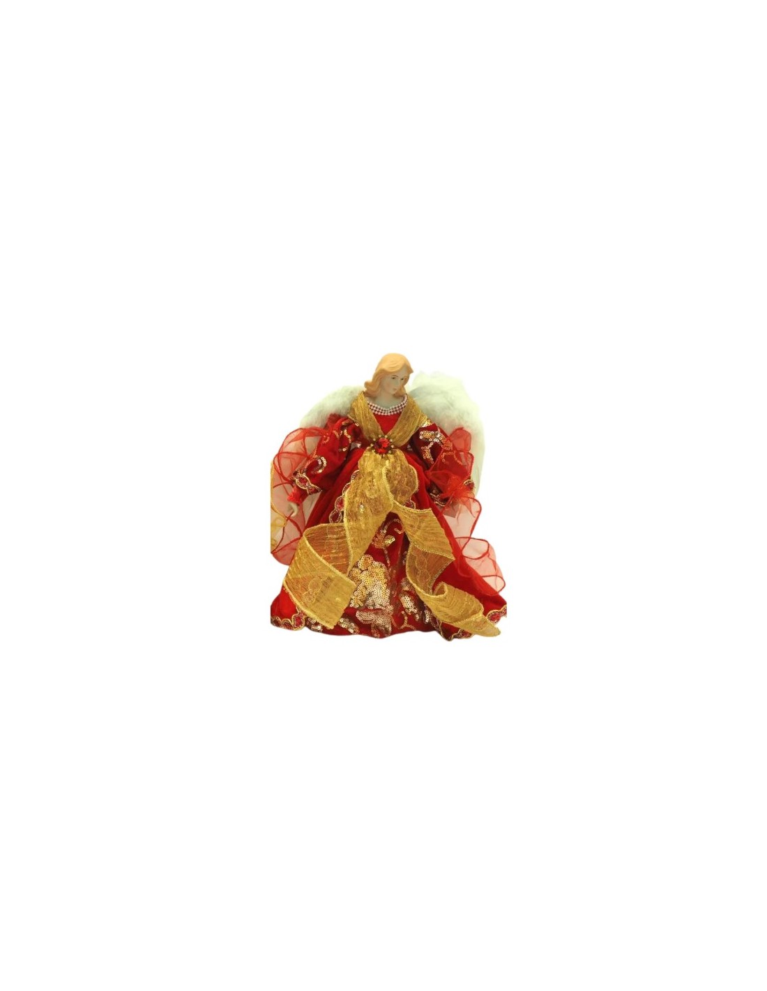 PUNTALE ANGELO 34396 45CM TESSUTO ROSSO su Shop in Casa