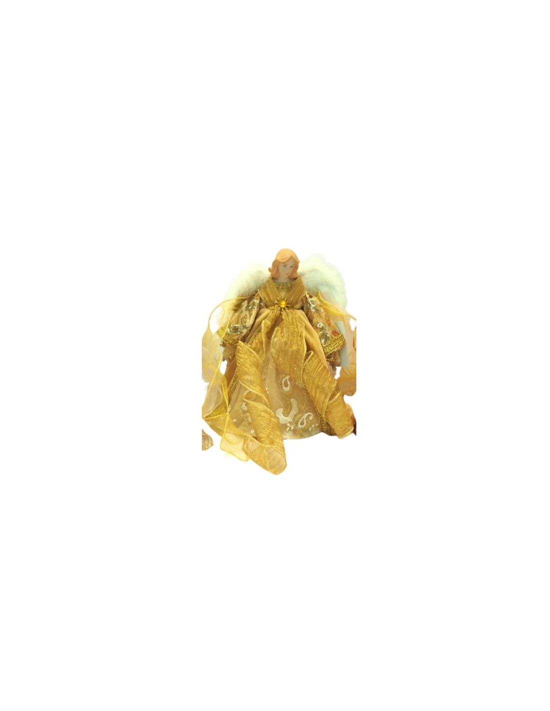 PUNTALE ANGELO 34397 45CM TESSUTO ORO su Shop in Casa