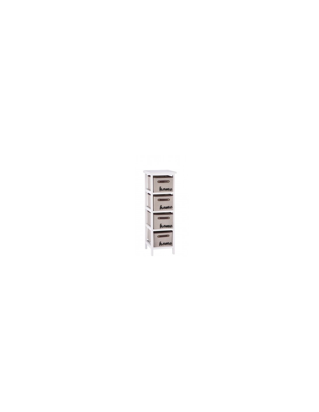 MOBILETTO 101869 4 CASSETTI 26X32X80CM LEGNO/TESSUTO su Shop in Casa
