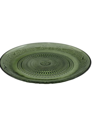 PIATTO 1340018 VETRO 30CM VERDE su Shop in Casa