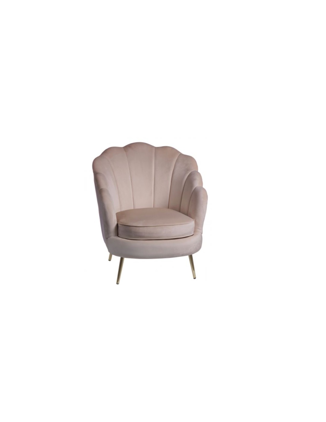 POLTRONA 67944 MASCA VELLUTO CREMA CM.75X71X84H