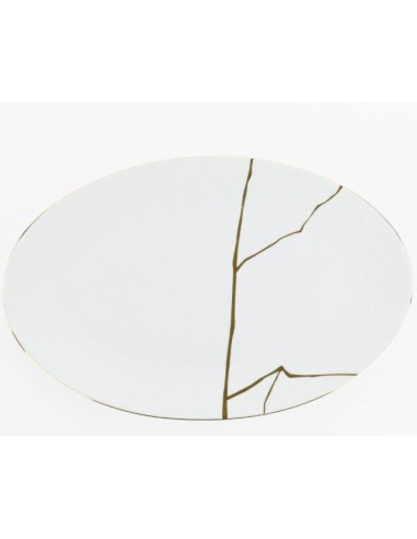 700723654 OVALE 36CM ONIX WHITE BREAK su Shop in Casa