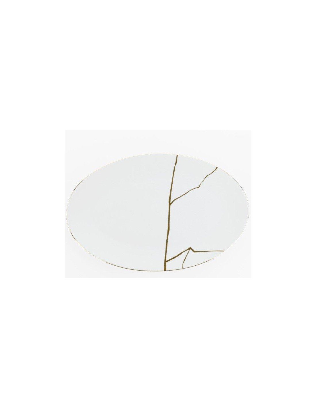 700723654 OVALE 36CM ONIX WHITE BREAK su Shop in Casa