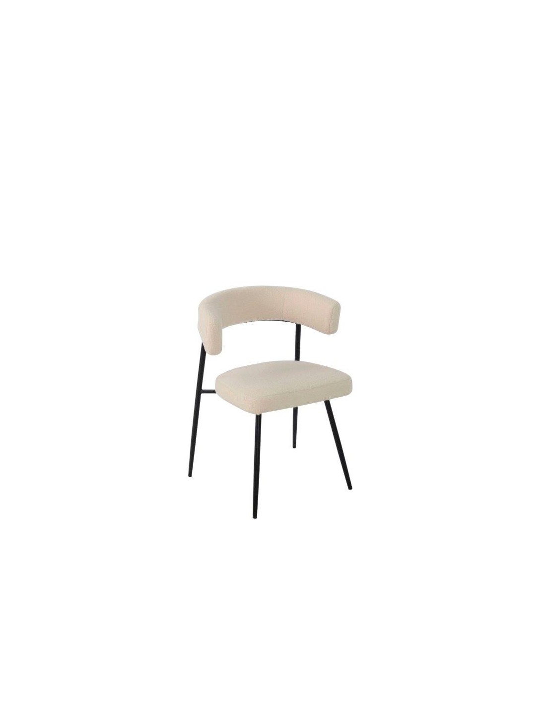 POLTRONA MEGAN BOUCLE CORDA GAMBE NERE su Shop in Casa