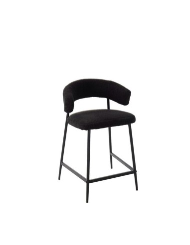 SGABELLO MEGAN BOUCLE NERO GAMBE NERE su Shop in Casa