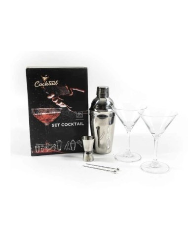 SET 6PZ COCKTAIL 42276 SHAKER/MISURINO/BICCHIERI