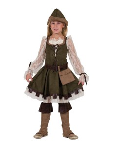 VESTITI: vendita online Costume Robin Lady Bambina 7/9 Anni - Completo di Accessori in offerta