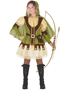 VESTITI: vendita online Costume Lady Robin 9/11 Anni - Elegante e Divertente in offerta