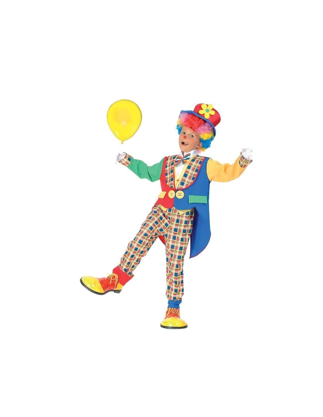 VESTITI: vendita online Costume di carnevale Clown Monello 10/12 anni, travestimento divertente per ragazzi in offerta