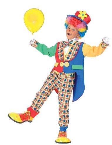 VESTITI: vendita online Costume di carnevale Clown Monello 4/6 anni, travestimento per bambini per carnevale e feste a tema i...