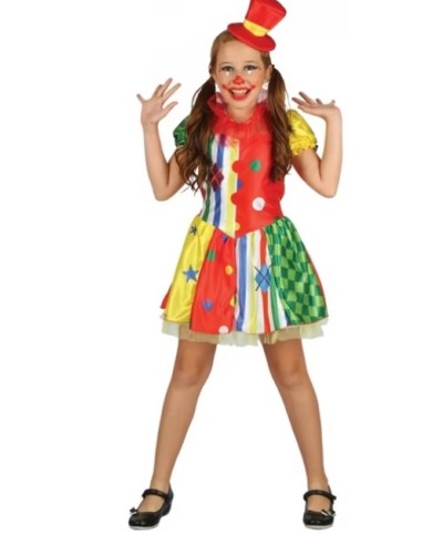 VESTITI: vendita online Costume di carnevale Clown Girl, 5/7 anni, abito clown bambina in offerta