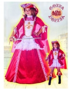 VESTITI: vendita online Costume Principessa Moschettiere 9-11 anni, costume bambina, costume carnevale in offerta