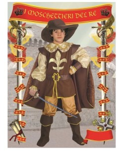 VESTITI: vendita online Costume di carnevale D'Artagnan, 9/11 anni, abito moschettiere bambino, costume D'Artagnan carnevale ...