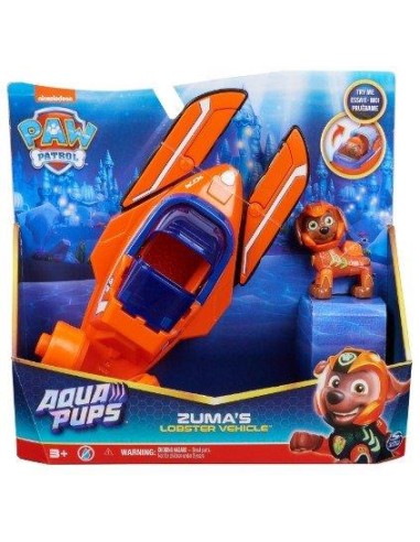 Paw Patrol, Veicolo Trasformabile Aqua Pups di Zuma, Personaggio In...