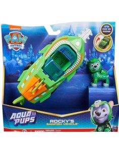 Paw Patrol Aqua Pups, veicolo trasformabile di Rocky, personaggio R...