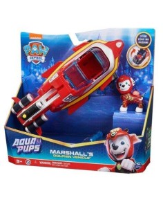 Paw Patrol, Veicolo Trasformabile Aqua Pups di Marshall con Persona...