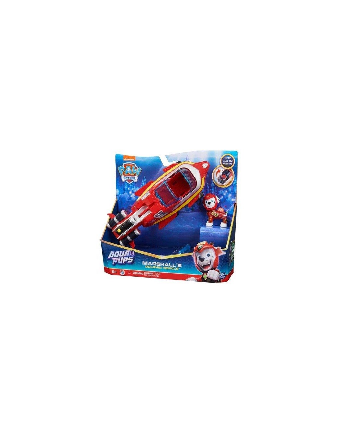 Paw Patrol, Veicolo Trasformabile Aqua Pups di Marshall con Persona...
