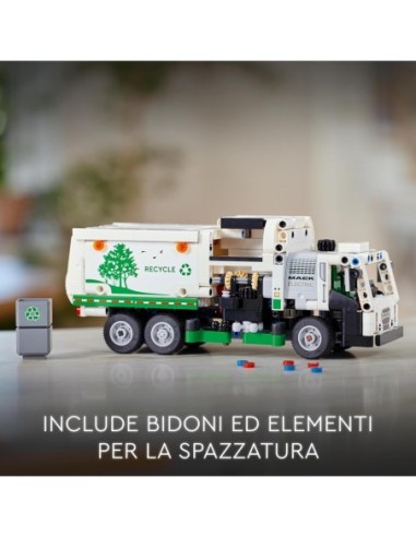 GIOCATTOLO PUBBLICIZZATO: vendita online TECHNIC 42167 CAMION DELLA SPAZZATURA MACK in offerta