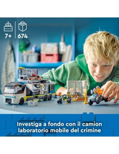 GIOCATTOLO PUBBLICIZZATO: vendita online CITY 60418 CAMION LABORATORIO MOBILE DELLA POLIZIA in offerta