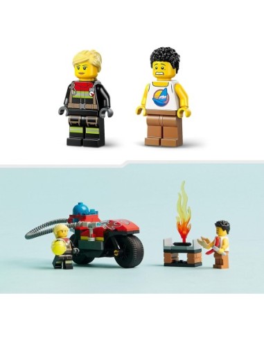 GIOCATTOLO PUBBLICIZZATO: vendita online Lego City motocicletta dei pompieri 60410 in offerta