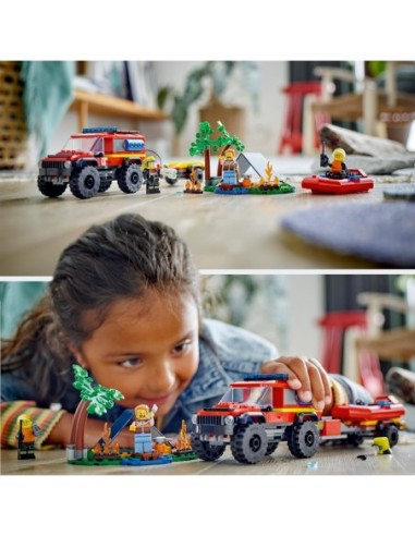 GIOCATTOLO PUBBLICIZZATO: vendita online Lego City fuoristrada anticendio e gommone di salvataggio 60412 in offerta