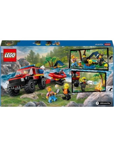 GIOCATTOLO PUBBLICIZZATO: vendita online Lego City fuoristrada anticendio e gommone di salvataggio 60412 in offerta