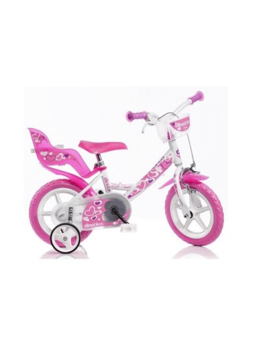 BICI 12 LITTLE HEART BIANCO/ROSA