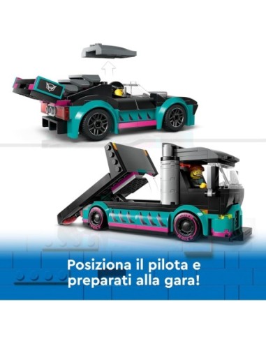 GIOCATTOLO PUBBLICIZZATO: vendita online lego city auto da corsa e trasportatore 60406 in offerta
