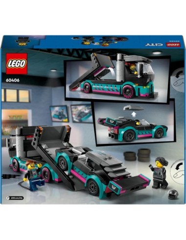 GIOCATTOLO PUBBLICIZZATO: vendita online lego city auto da corsa e trasportatore 60406 in offerta
