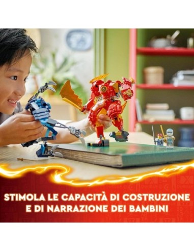 GIOCATTOLO PUBBLICIZZATO: vendita online NINJAGO 71808 MECH ELEMENTO FUOCO DI KAI in offerta