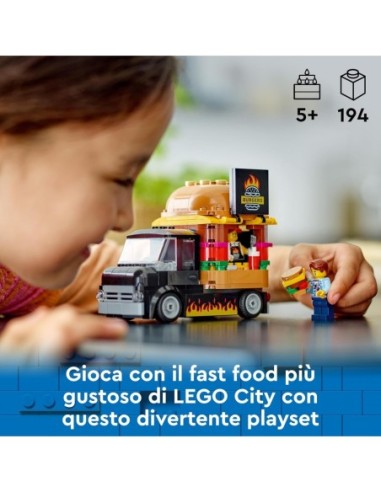 GIOCATTOLO PUBBLICIZZATO: vendita online CITY 60404 FURGONE DEGLI HAMBURGER in offerta