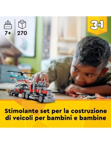 GIOCATTOLO PUBBLICIZZATO: vendita online CREATOR 31146 AUTOCARRO CON ELICOTTERO in offerta