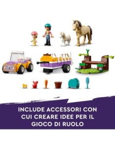 GIOCATTOLO PUBBLICIZZATO: vendita online FRIENDS 42634 RIMORCHIO CON CAVALLO E PONY in offerta 2