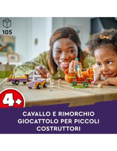 GIOCATTOLO PUBBLICIZZATO: vendita online FRIENDS 42634 RIMORCHIO CON CAVALLO E PONY in offerta